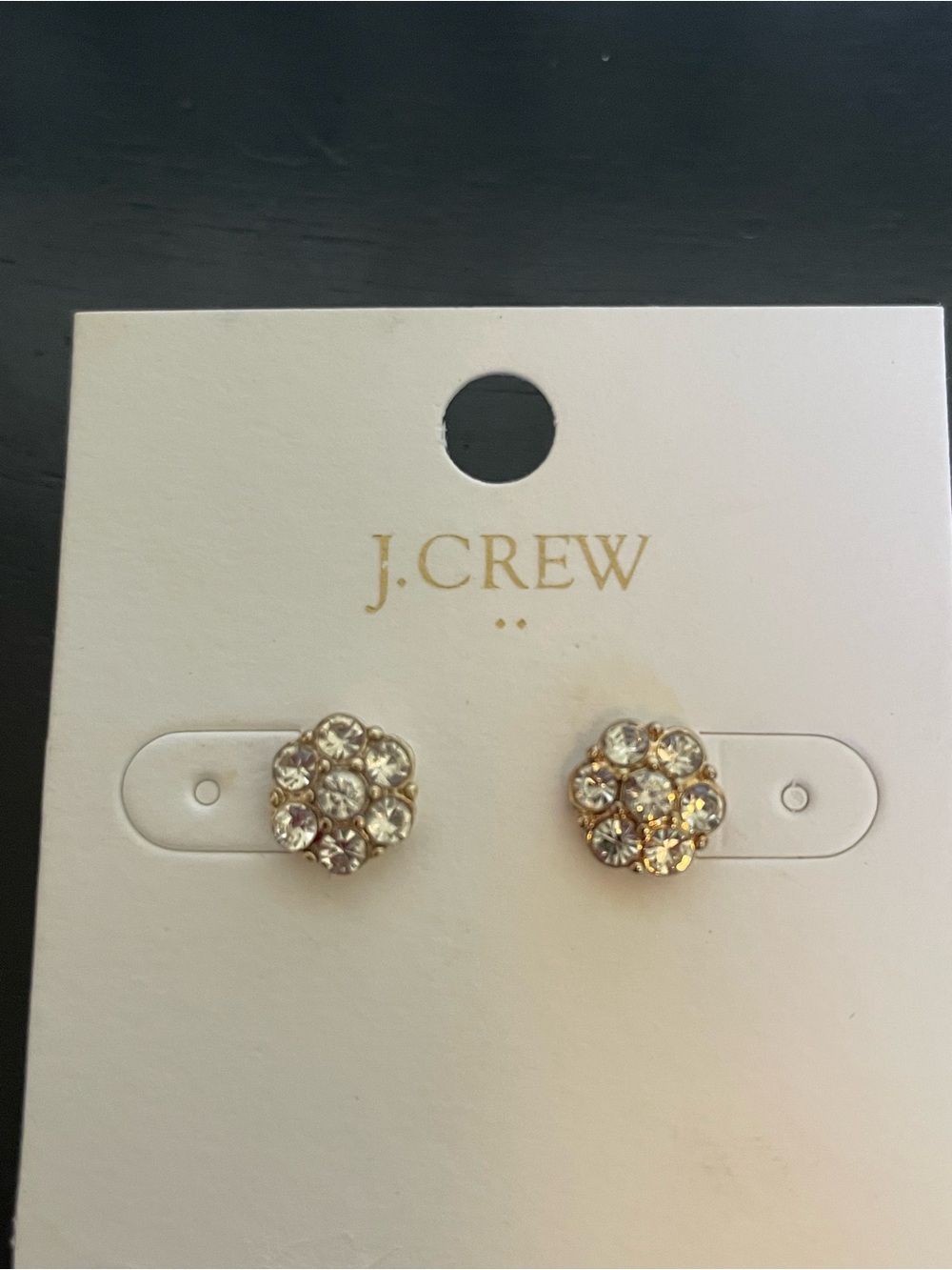 J. Crew Factory Crystal floral stud earrings